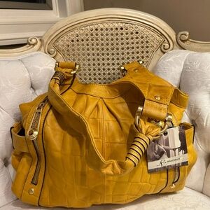 Beautiful Yellow leather handbag